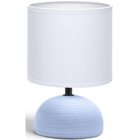 LED Tafellamp - Tafelverlichting - Aigi Conton 2 - E14 Fitting - Rond - Mat Blauw - Keramiek - thumbnail