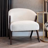 Richmond Fauteuil 'Mia' Bouclé, kleur Wit