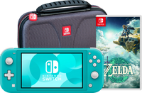 Nintendo Switch Lite Turquoise + Zelda: Tears of the Kingdom + Bigben beschermhoes - thumbnail