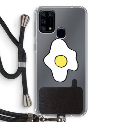 Spiegelei: Samsung Galaxy M31 Transparant Hoesje met koord