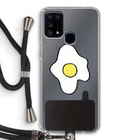 Spiegelei: Samsung Galaxy M31 Transparant Hoesje met koord