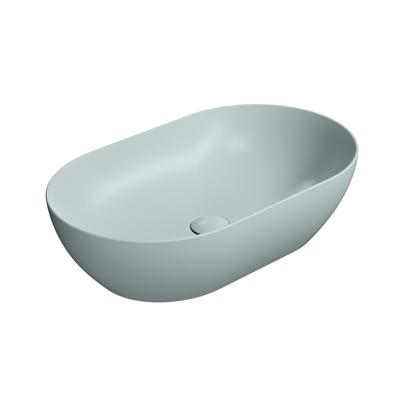Keramische Opbouw Waskom Sapho Pura 60x37 Mat Blauw