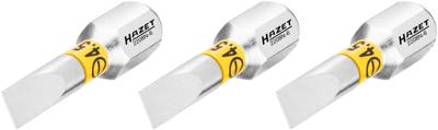 HAZET Bit 2208N-6/3 · 1/4 inch (6,3 mm) zeskant massief · Sleufprofiel · 3-delig · SW 0,6 x 4,5 mm