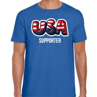 Blauw t-shirt usa / Amerika supporter EK/ WK voor heren