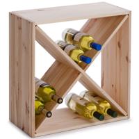 Zeller Wijnrek - hout - vierkant - voor 20 flessen - 25 x 52 cm - stapelbaar Zeller Wijnrek - hout - vierkant - voor 20 flessen - 25 x 52 cm - stapelbaar