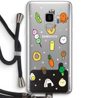 Happy bento friends: Samsung Galaxy S9 Transparant Hoesje met koord