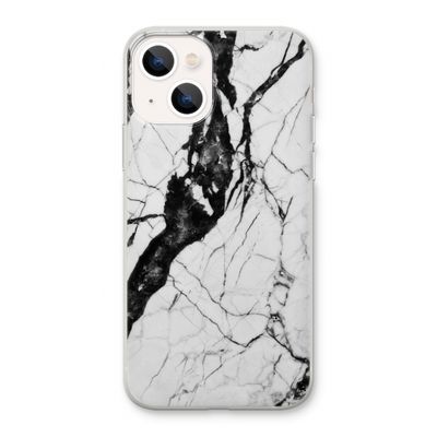 Witte marmer 2: iPhone 13 Transparant Hoesje
