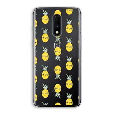 Ananas: OnePlus 7 Transparant Hoesje