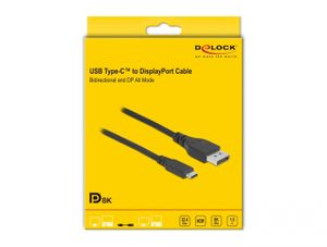 DeLOCK 86040 video kabel adapter 1,5 m USB Type-C DisplayPort Zwart