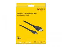 DeLOCK 86040 video kabel adapter 1,5 m USB Type-C DisplayPort Zwart - thumbnail