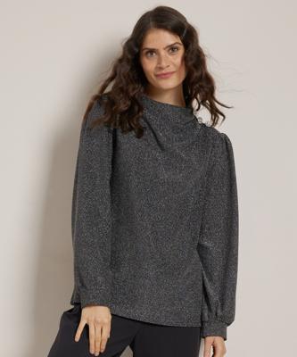 glitter top schouderknopen