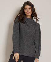 glitter top schouderknopen