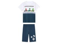 Super Mario Brother Jongens pyjama (122/128, Wit/blauw) - thumbnail