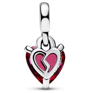 Pandora Me 792524C01 Hangbedel ME Broken Heart Mini zilver-kristal rood