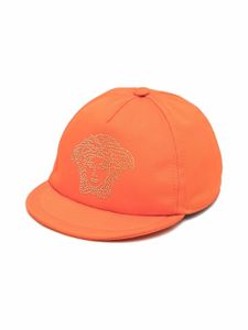 Versace Kids casquette Medusa à détails de clous - Orange