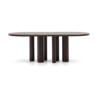Kave Home Mailen eettafel 220x105 cm fineer essen donker