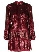 Rixo robe courte Samantha brodée de sequins - Rouge