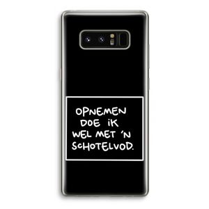 Schotelvod: Samsung Galaxy Note 8 Transparant Hoesje