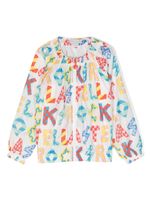 Stella McCartney Kids veste bomber à logo imprimé - Blanc - thumbnail