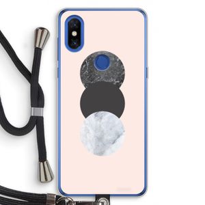 Marmeren cirkels: Xiaomi Mi Mix 3 Transparant Hoesje met koord