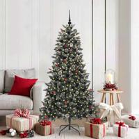 Kunstkerstboom met 300 LED Groen 180 cm PVC en Plastic en Staal
