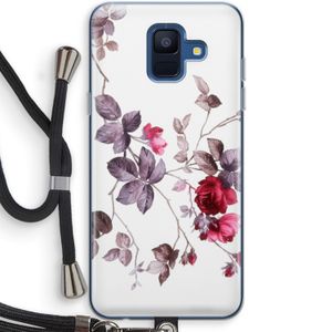 Mooie bloemen: Samsung Galaxy A6 (2018) Transparant Hoesje met koord