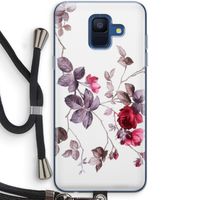 Mooie bloemen: Samsung Galaxy A6 (2018) Transparant Hoesje met koord