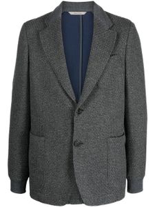 Canali blazer cintré à simple boutonnage - Gris