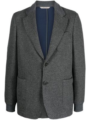 Canali blazer cintré à simple boutonnage - Gris