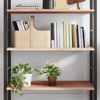 Wandschap 100x40x2 cm onbehandeld massief eikenhout