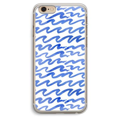 Blauwe golven: iPhone 6 Plus / 6S Plus Transparant Hoesje