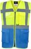 Korntex KX810 CO² Neutral Multifunctional Executive Safety Vest Hamburg - Yellow/Blue - 5XL