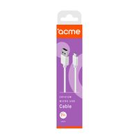 ACME Europe CB1012W USB-kabel 2 m USB 2.0 USB A Micro-USB A Wit
