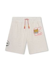 Kenzo Kids short bicolore à lien de resserrage - Tons neutres