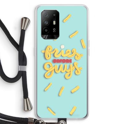 Always fries: Oppo A95 5G Transparant Hoesje met koord