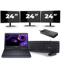 Dell Precision 7510 - Intel Core i5-6e Generatie - 15 inch - 8GB RAM - 256GB SSD - Windows 11 + 3x 24 inch Monitor Dell Precision 7510 - Intel Core i5-6e Generatie - 15 inch - 8GB RAM - 256GB SSD - Windows 11 + 3x 24 inch Monitor