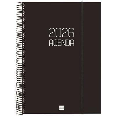 Agenda Finocam OPAQUE Zwart A4 21 x 29,7 cm 2026