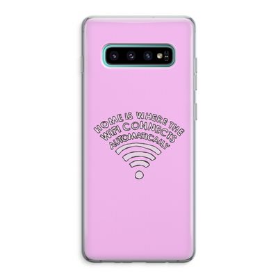 Home Is Where The Wifi Is: Samsung Galaxy S10 Plus Transparant Hoesje