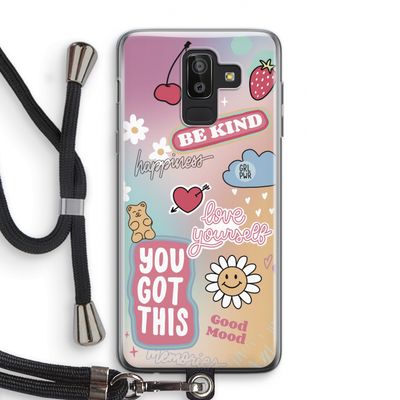 Positivity: Samsung Galaxy J8 (2018) Transparant Hoesje met koord