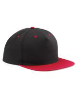 Beechfield CB610c 5 Panel Contrast Snapback - Black/Classic Red - One Size - thumbnail