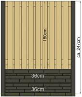 Berton sleufpaal Reest gecoat tussenmodel 316 cm Tuindeco - Tuindeco