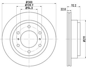 Remschijf Gecoat 54351PRO 8DD355118651
