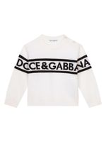 Dolce & Gabbana Kids pull à logo imprimé - Tons neutres - thumbnail