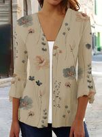 Casual Floral Printed Loose Kimono