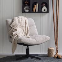 WOOOD Exclusive Draaifauteuil 'Vinny' Bouclé, kleur Zand