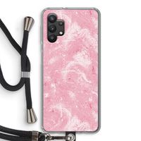 Abstract Painting Pink: Samsung Galaxy A32 5G Transparant Hoesje met koord