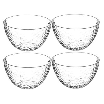 Secret de Gourmet - Set van 8x stuks - Kommetje/serveer schaaltjes - relief kunststof - D14 cm