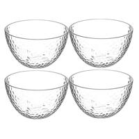 Secret de Gourmet - Set van 8x stuks - Kommetje/serveer schaaltjes - relief kunststof - D14 cm