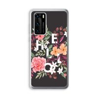 Hello in flowers: Huawei P40 Transparant Hoesje