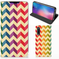 Xiaomi Mi 9 Hoesje met Magneet Zigzag Multi Color